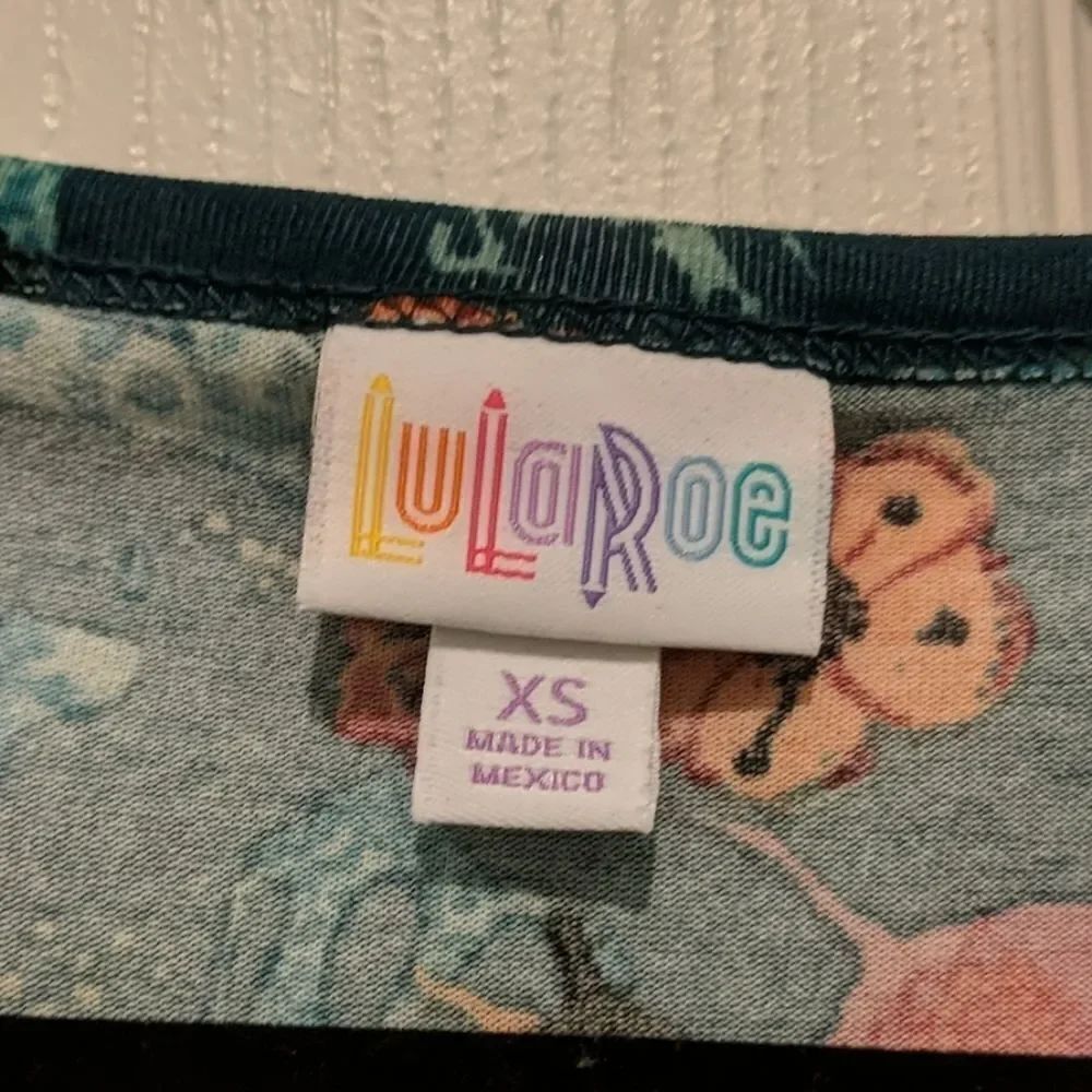 LulaRoe butterfly floral Julia Dress Sz XS NWT - Picture 5 of 7